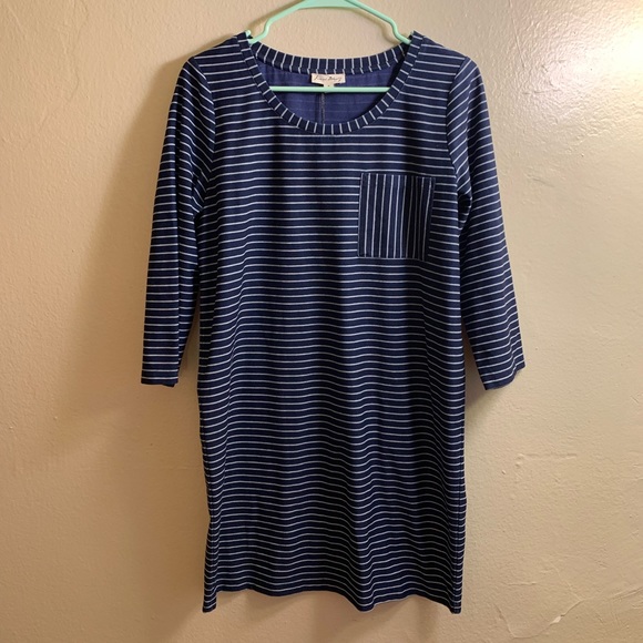 Jane and Delancey Dresses & Skirts - 💙JANE&DELANCEY DENIM STRIPED DRESS NWT SZ M